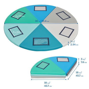 Ecr4Kids Softzone Picture Me Play Mat, Activity Mat, Contemporary