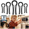 Mcotop Gas Stove Knob Locks, Stove Knob Safety Covers For Child, Prevent Kids Pets From Turning On Stoves - Black-5 Pack