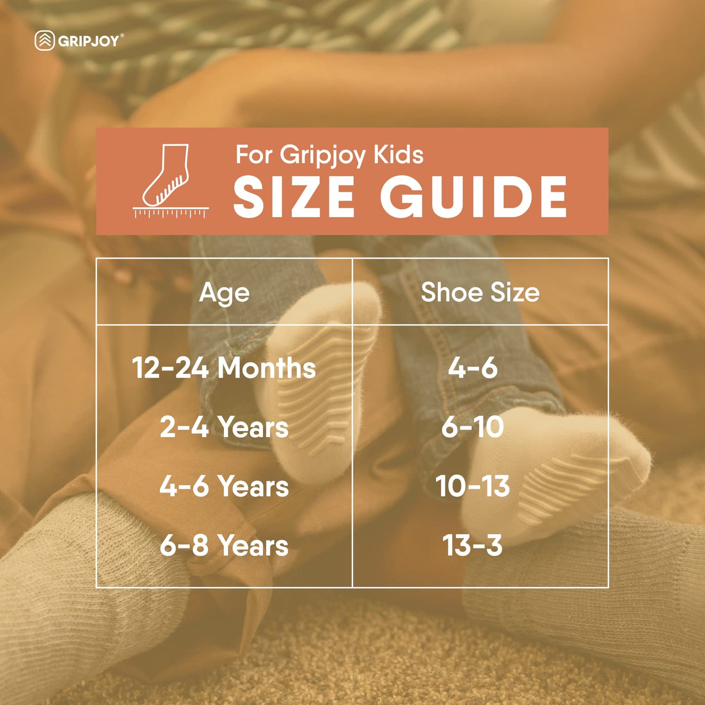 Gripjoy Toddler Socks With Grippers - Non Slip Socks For Kids - Toddler Grip Socks - 2T-4T - Purple - 4 Pairs