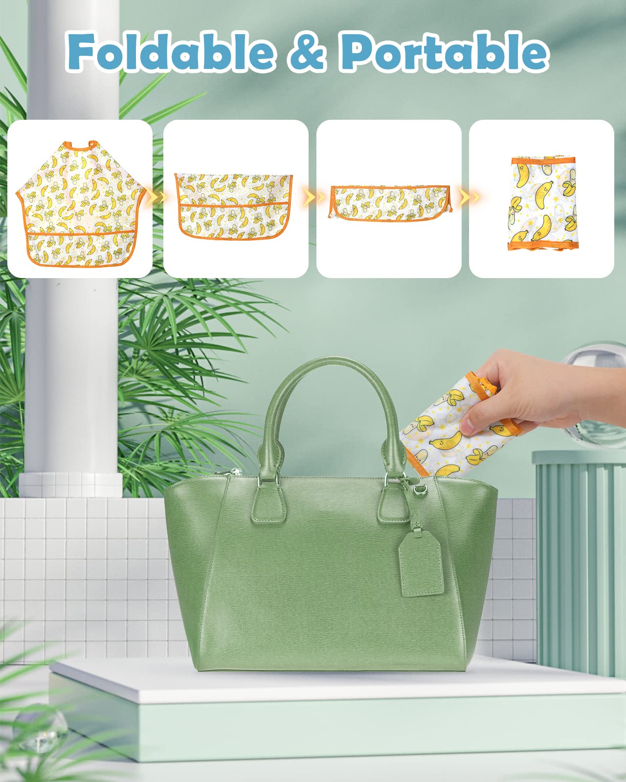 Lictin Baby Bibs For Boy Or Girl - Baby Bibs For Eating, Long Sleeve Bib, Waterproof Toddler Bibs, 0-24 Months Neutral Baby Smoc