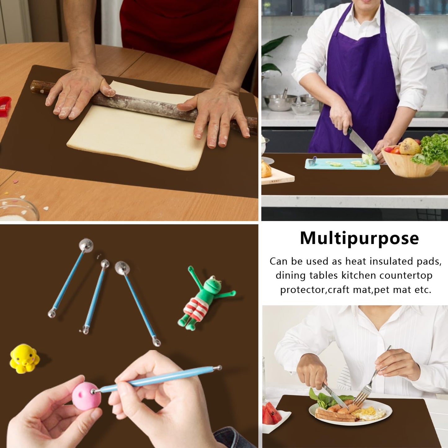 Extra Large Silicone Mat, Kitchen Counter Mat Placemats For Kids Silicone Mats For Countertop, Nonstick Silicone Table Mat For B