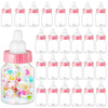 Tessco 72 Pcs 3.5 Inch Baby Bottle Shower Favor Mini Plastic Candy Bottle Clear Plastic Baby Bottles For Baby Shower Mini Baby B