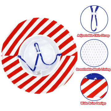Olreco Kids Sun Hat For Kids Bucket Hat Toddler Sun Hat Kids Beach Hat Kids American Flag Hat Boys Sun Hat Boy 4Th Of July Hats
