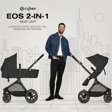 Cybex Eos 2-In-1 Stroller, Moon Black