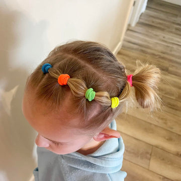 200 Pack Hair Ties Beoffer Kids Baby Toddlers Girls Elastics Hair Bands No Damage Multicolor Colorful Small Rubber Bands Ponytai