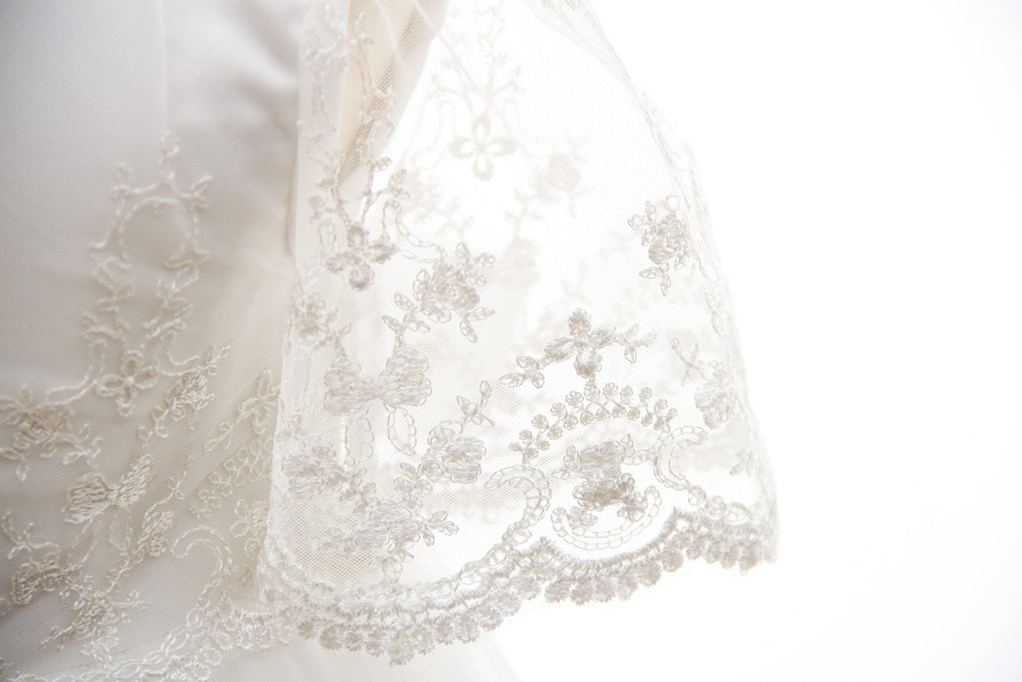 Glamulice White Baby Girls Christening Baptism Tulle Dresses 3-6 Lace Floral Embroidered Newborn Birthday Party Wedding Gowns In