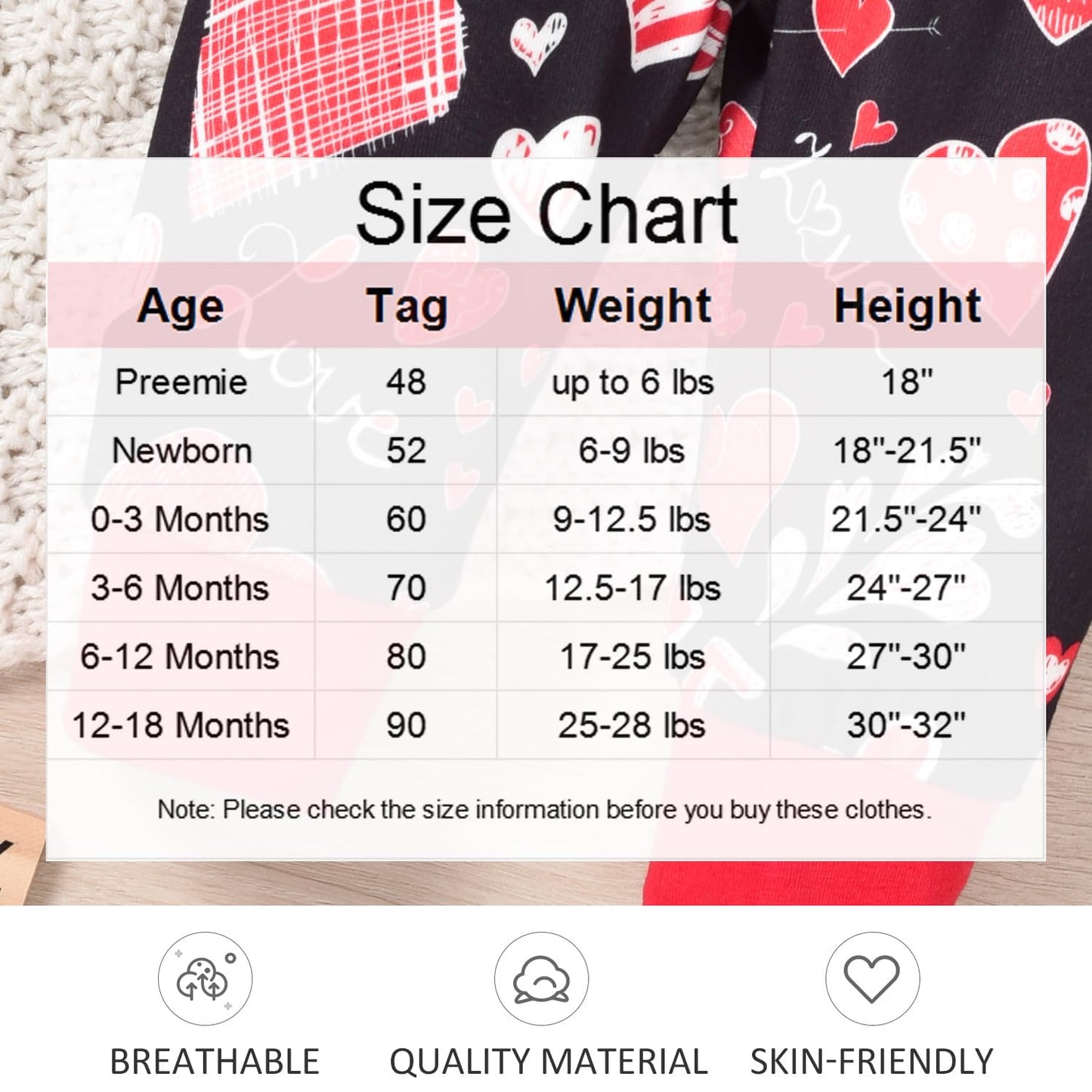 Fioukiay 6 Months Baby Girls My 1St Valentine'S Day Outfits Infant Valentine'S Day Clothes (Red, 6 Months)