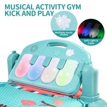Temi Baby Gym Toys & Activity Play Mat, Kick And Play Piano Gym Center With Music And Lights, Electronic Learning Toys For Infan