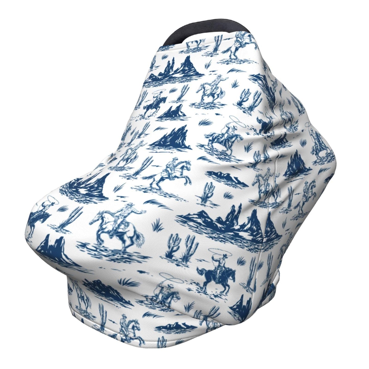 Western Cowboy Cactus Baby Stuff Car Seat Cover for Baby Carseat Covers for Girl Boy Stretchy Soft Breathable Breastfeeding Infa