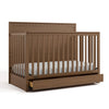 Graco Sasha 5-in-1 Convertible Crib with Drawer (Hazelnut) - GREENGUARD Gold Certified Wood Crib, Converts to Toddler Bed, Daybe
