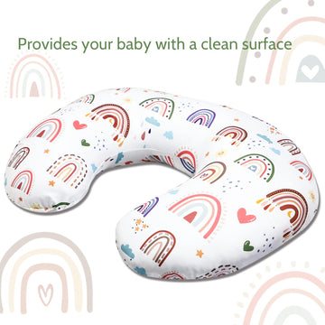Hnhuaming Rainbow Nursing Pillow Cover, Breastfeeding Pillow Slipcover For Baby Girls/Boys, Soft Snug Fits On Newborn Feeding Pi