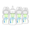 Dr. Brown'S Natural Flow Anti-Colic Options+ Wide-Neck Baby Bottles 5 Oz/150 Ml,With Level 1 Slow Flow Nipple,4 Pack,0M+