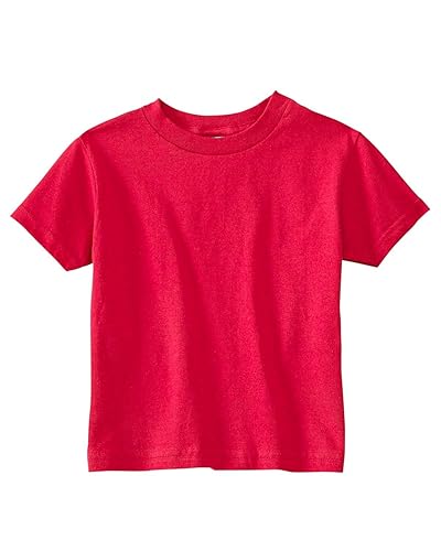 Rabbit Skins Toddler'S 5.5 Oz. Jersey Short-Sleeve T-Shirt, 3T, Red