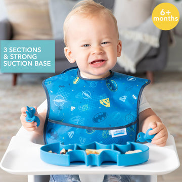 Bumkins Toddler And Baby Suction Plate, Silicone Grip Dish, Babies And Kids, Baby Led Weaning, Children Feeding Supplies, Non Sk