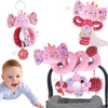 chochumy Infant Toys 0-6-12 Months Spiral Car Seat Toy, Baby Stroller Hanging Rattle Stuffed Animal for Babies 0-3-4-5-7 Christm