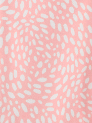 Simple Joys By Carter'S Baby Girls' 2-Piece Coat Style Pajama Set, Pink White Dots, 18 Months