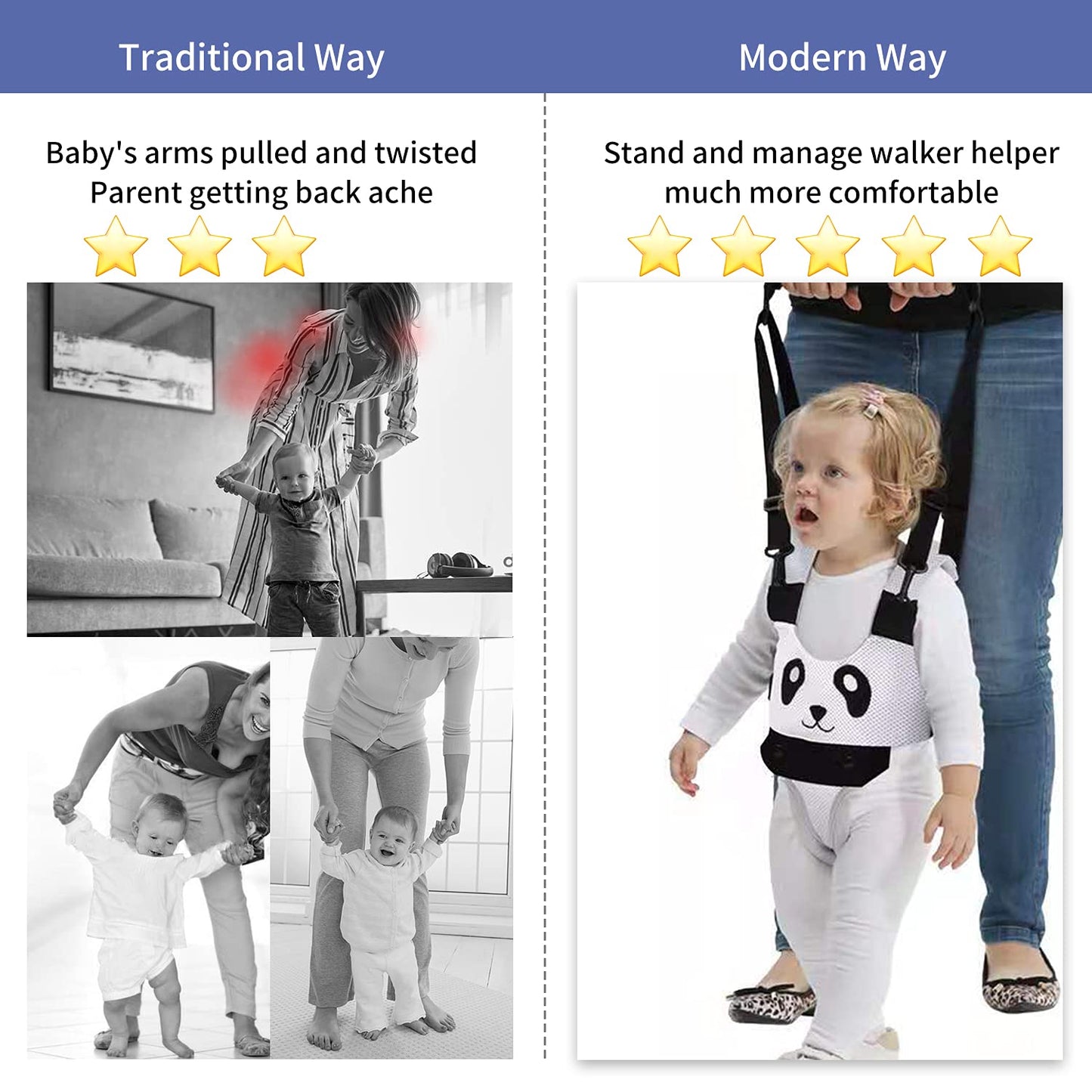 Baby Toddler Sling, Handheld Child Walker Assistant-Toddler Baby Walker Sling Assist Belt, To Help Babies Walk,Breathable Help S