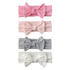 Babygiz Baby Girl Headbands-Infant,Toddler Cotton Handmade Hairbands With Bows Child Hair Accessories (White, Gray, Pink, Powder