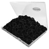 Tesvyns 200Pcs Baby Hair Ties Cotton Toddler Hair Ties For Girls And Kids, Kids Seamless Hair Bands Ponytail Holders(Black)