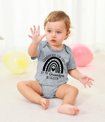 Unicomidea Grandpa In Heaven Bodysuit Gender Neutral Clothing 6-9 Months Funny Infant Girls Romper Hand Picked For Earth Outfits