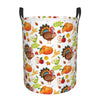 Pevtufa Thanksgiving Turkey Foldable Laundry Basket Organizer,Fabric Clothes Toy Storage Basket Nursery Hamper Storage Bin For H