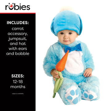 Rubie'S Baby'S Precious Little Rabbit Infant And Toddler Costume, Blue, 12-18 Months