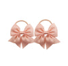 Lddcx Hair Tie, Baby Girls' Hair Ties With Bows For Toddler Ponytail Holders, Small Hair Ties, Peach, 2Pcs