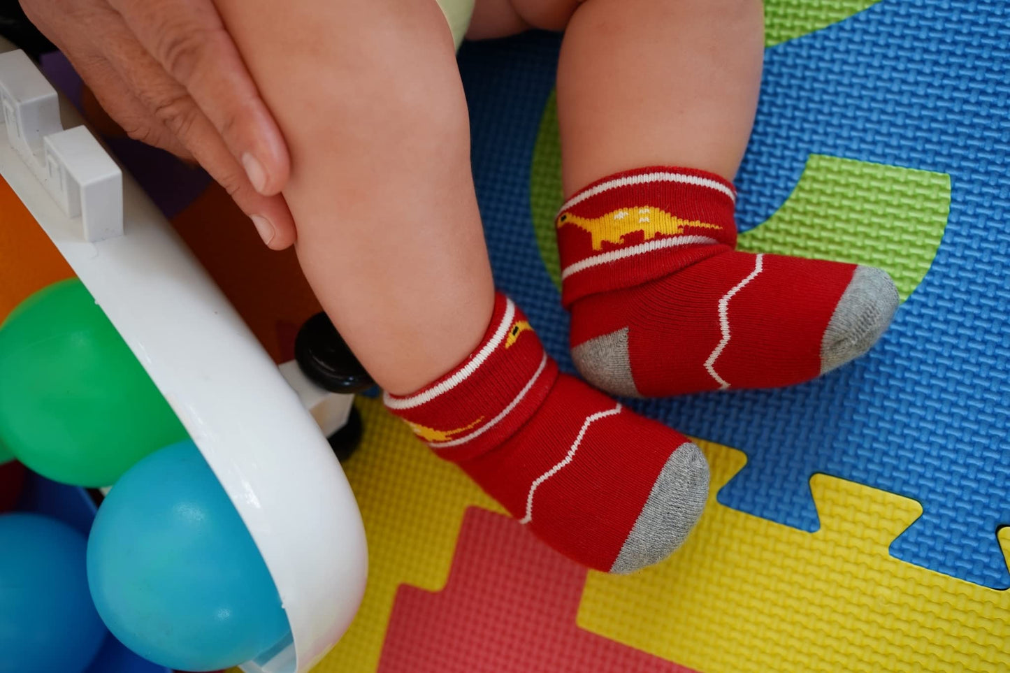 Rative Newborn Socks Thick Terry Turn Cuff Socks For Unisex Baby Boys (0-6 Months, 12-Pairs/B24)