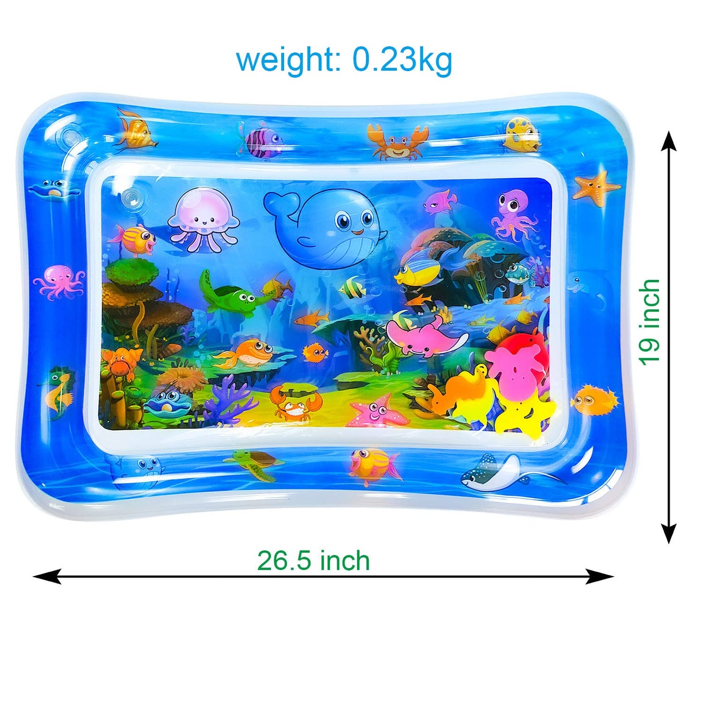 Zhuynxir Water Mat Infant Toys, Water Mat Baby, Inflatable Play Mat Water Cushion Baby Toys, Fun Early Development Activity Play
