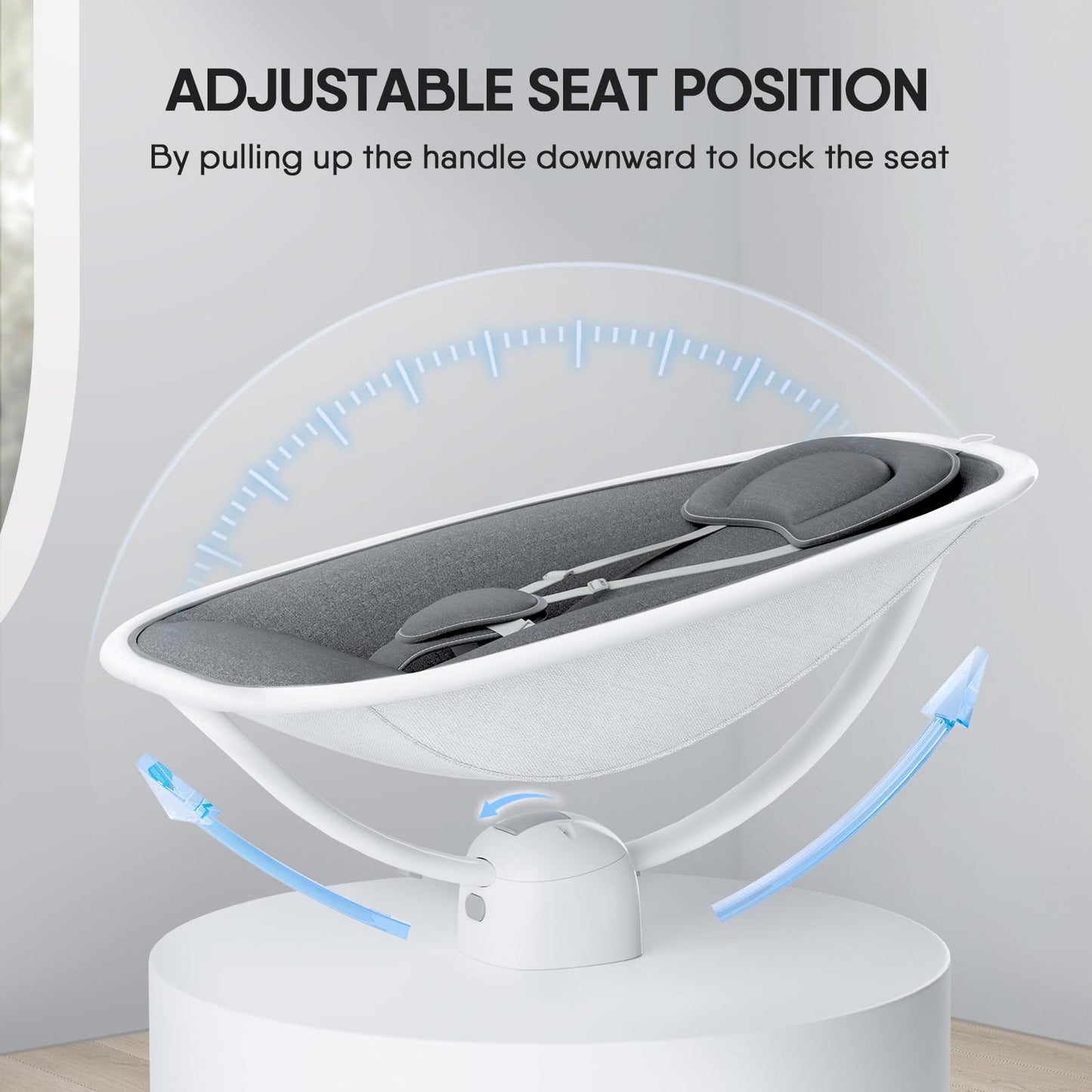 Baby Swings For Infants, Fasonbaby Multi-Motion Baby Swing, Bluetooth Infant Swing With 5 Motions & 4-Speeds, 10 Preset Soothing