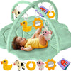 Quokka Baby Play Gym Xl - Cabbage-Shaped Baby Play Mat With 6 Large Sensory Toys - Tummy Time Mat For Infant Development - Machi