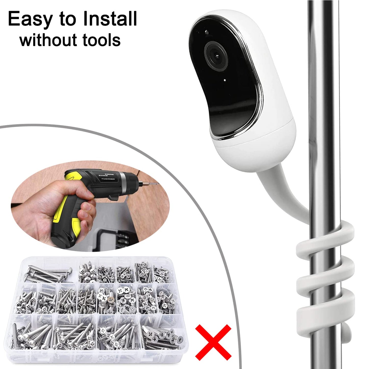 Safer Baby Monitor Mount For Owlet Duo, Owlet Cam Baby Monitor, Flexible Twist Mount