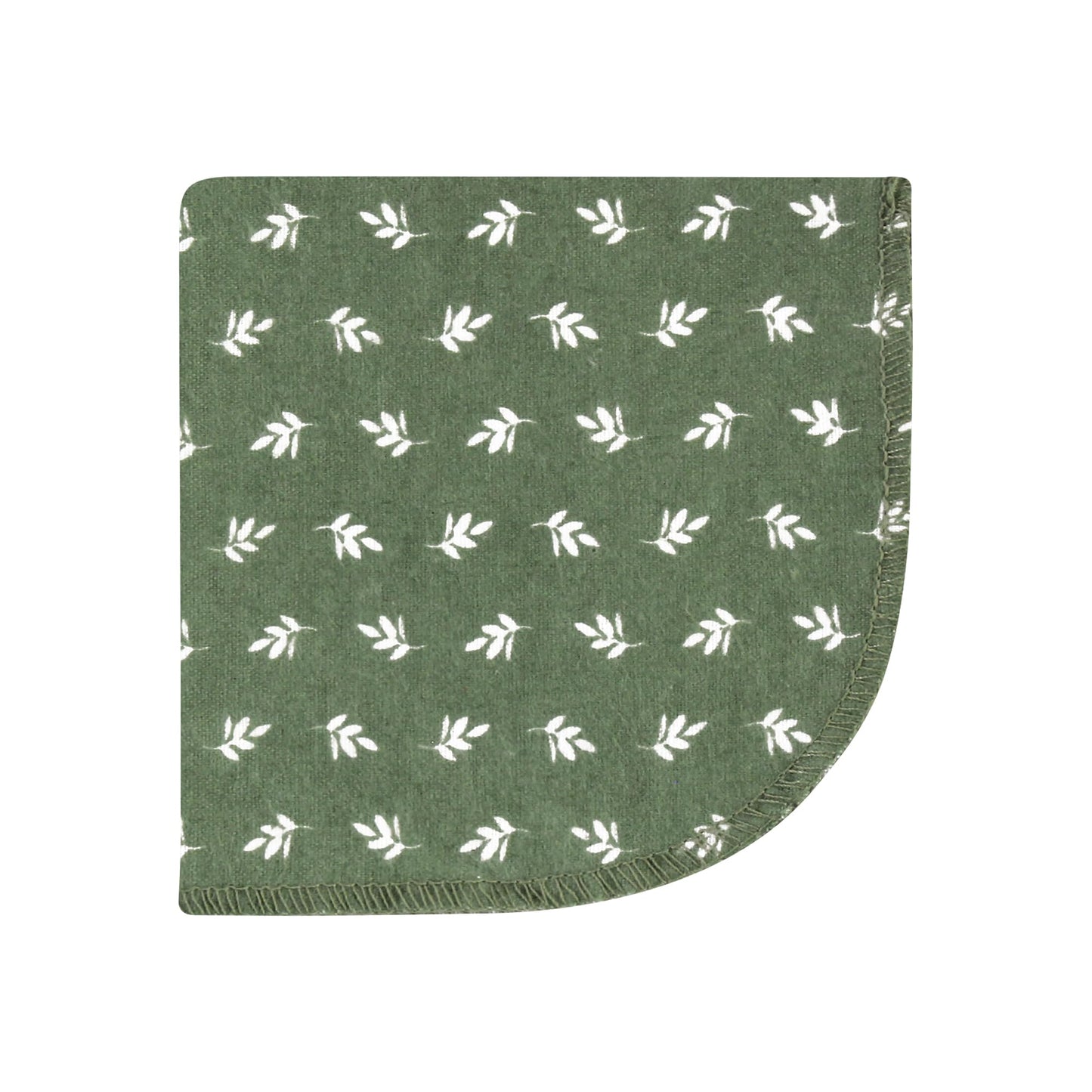 Hudson Baby Unisex Baby Flannel Washcloths, Eucalyptus 10Pk, One Size