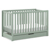 Carters by Davinci Colby 4-in-1 Convertible Crib with Trundle Drawer in Light Sage, Greenguard Gold Certified, Undercrib Storag