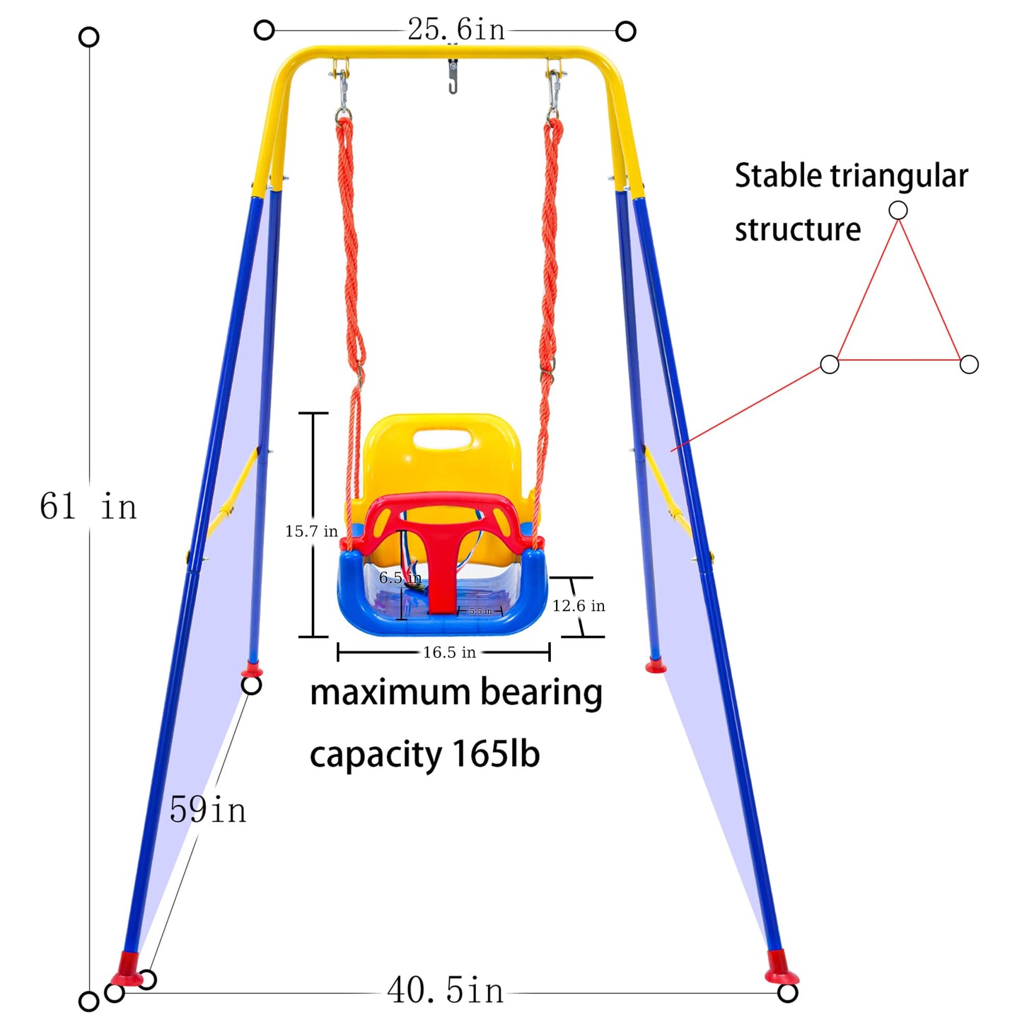 3-In-1 Swing Set Baby Jumper And Bouncers For Toddler, Baby Swing Is Suitable For Indoor And Outdoor Play, With A Foldable Metal