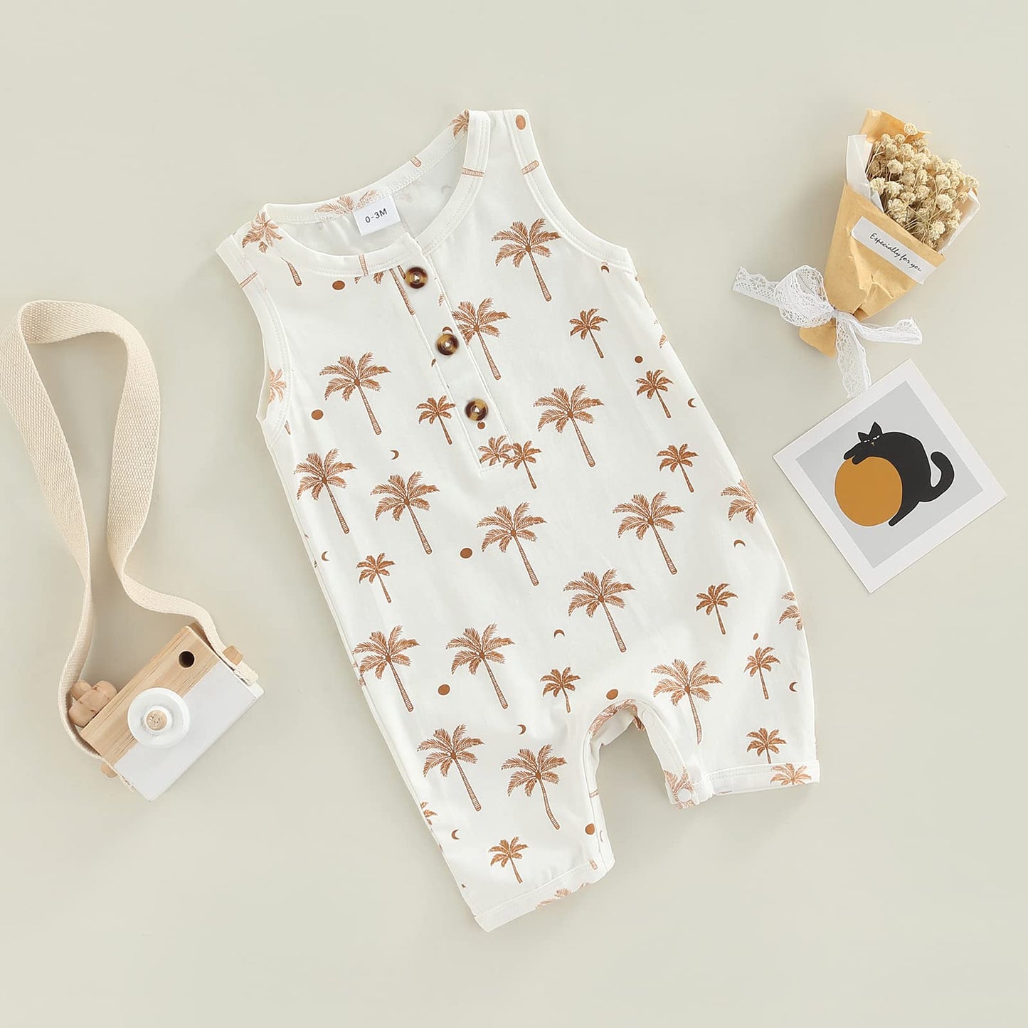 Ciycuit Baby Boy Sleeveless Romper Newborn 0 3 6 9 12 Months Summer Clothes White 3-6 Months
