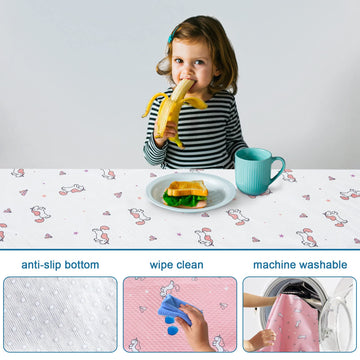 Splat Mat For Under High Chair, 2 Pack High Chair Mat For Floor, Waterproof Mat Washable For Arts And Crafts, Anti-Slip Playtime