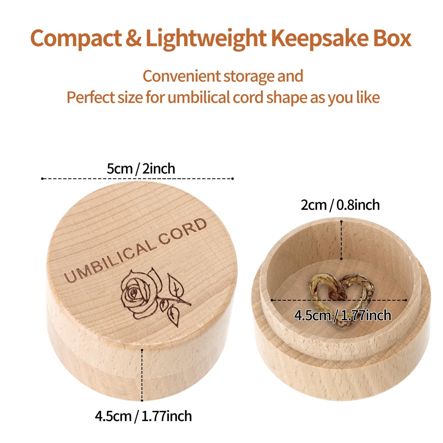 Hjkemi Umbilical Cord Keepsake Box Umbilical Cord Memorial Box Carved With Flower Pattern As Baby Memory Box Keepsake Gifts For
