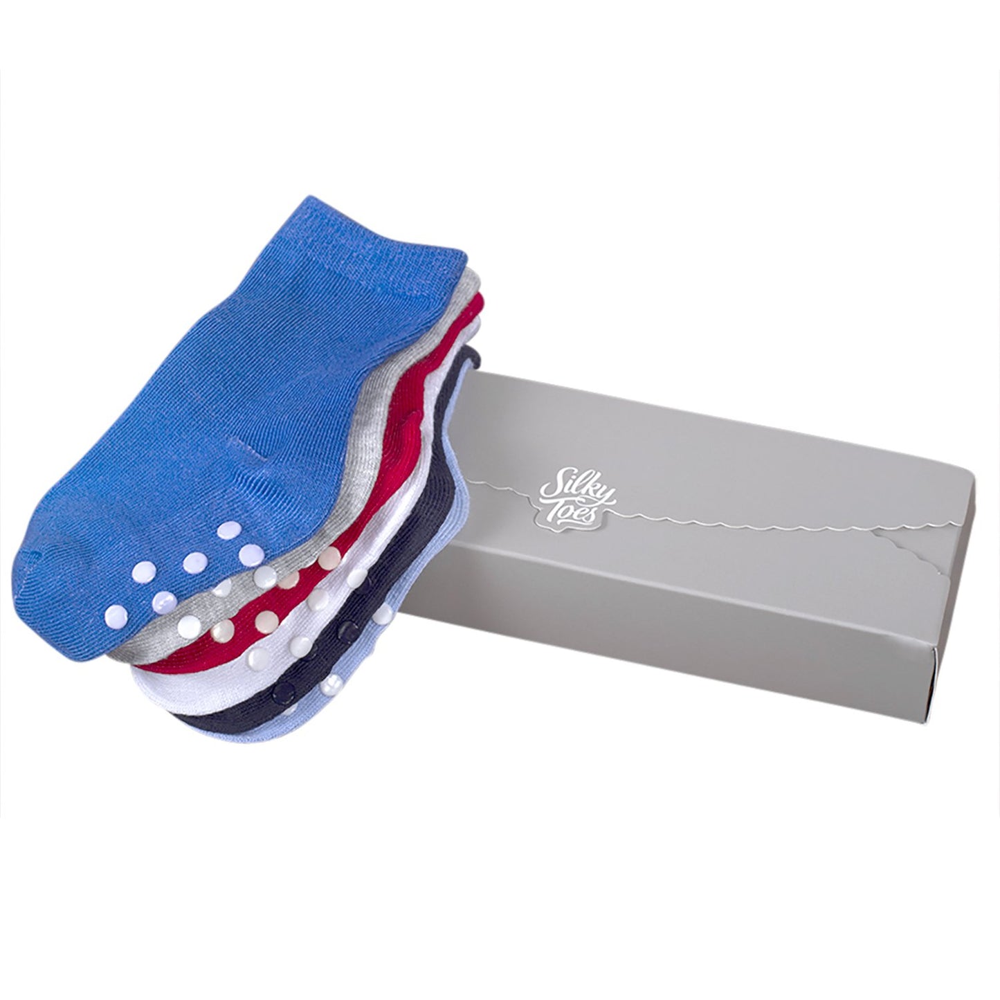 Silky Toes Baby Boy Girl Infant Socks 6Pk (12-18M, Basic Multi Boys (6 Pairs))