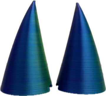 2X Demon Horns For Headset/Cosplay - Made In Usa -16 Colors (Dual Blue/Green)