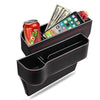 Keystation Modern Leather Car Accessories containers | Multifunctional Car Cup Holder Gap Filler Storage Box Console Side Pocket