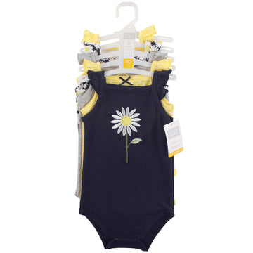 Hudson Baby Unisex Baby Cotton Sleeveless Bodysuits Bodysuit, Daisy, 12-18 Months Us
