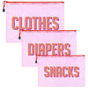 KUIRAN 3pcs Hospital Bag Organizing Pouches for Labor and Delivery, Maternity Essentials Diaper Bag Organizer for Mom Travel - P