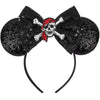 Lylin Pirate Mouse Ears Headband, Pirate Ears With Bow For Women Girls Boys, Pirate Accessories For Hallween Trips Party Themed