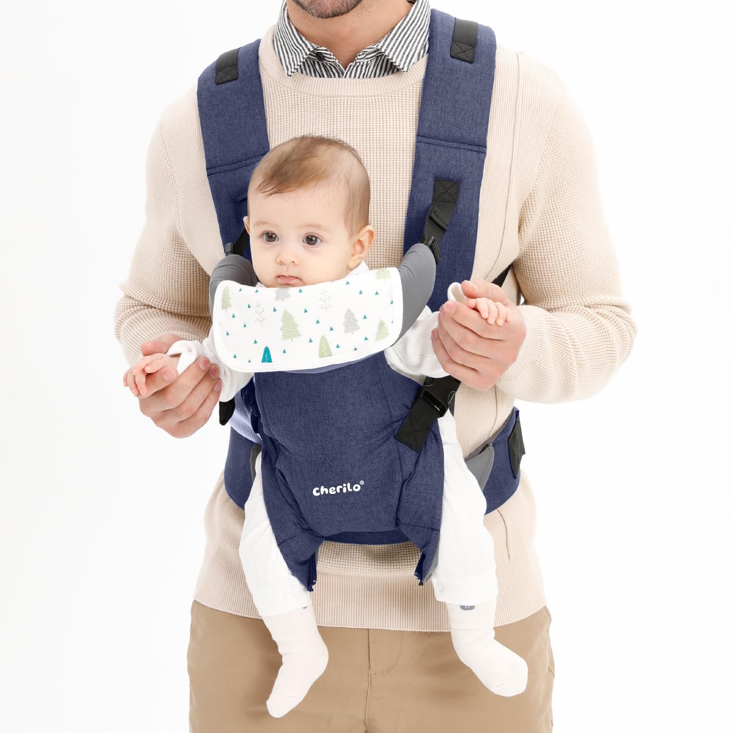 Cherilo Baby Carrier | Adjustable 4 Carry Positions Carrier For 0 To 3 Year | Comfortable Baby Carrying Bag For New Born & Toddl