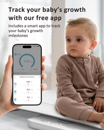 Grownsy Smart Baby/Pet Scale,Digital Baby Weight Scale With App For Tracking Growth Of Infant, Toddler,Puppy,And Cat-Supports Up