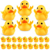 Lenwen 24pcs Cute Rubber Ducks Yellow Small Funny Rubber Ducks Baby Shower Toys, Kids Bath Summer Beach Pool Toys Birthday Gifts