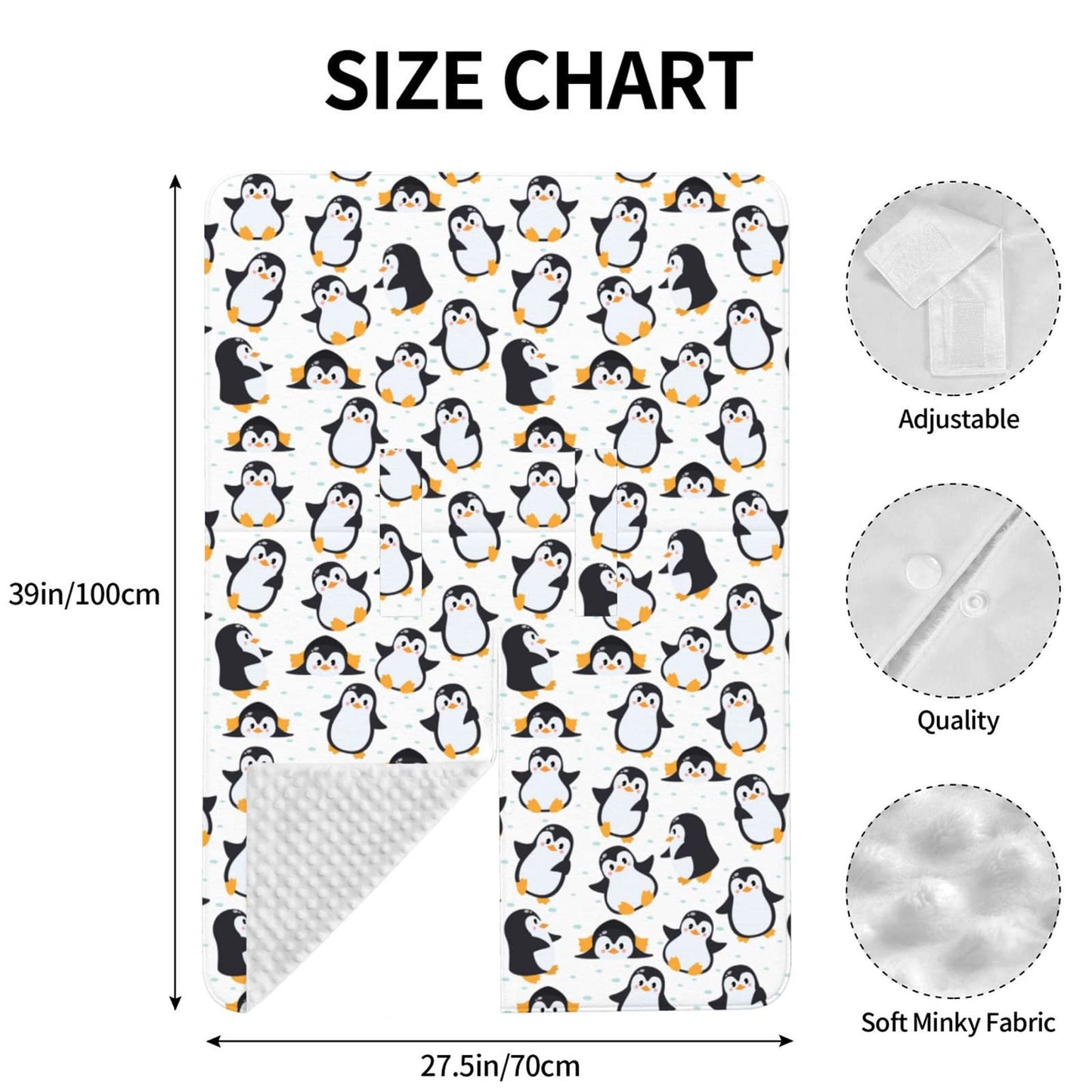 Penguin Car Seat Cover For Baby In Winter Summer, Nursing Cover For Mom Penguin Stuff For Baby Boys Girls