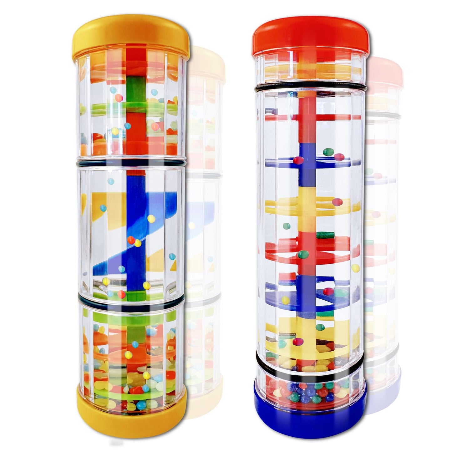 LOOIKOOS Rainmaker Rain Stick Musical Instrument for Babies,Baby Rattle Shaker Sensory Developmental Toy,Raindrops Music Instrum