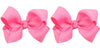 Zoonai 3 Inch Baby Girl Hair Bows Boutique Hair Clip Teens Toddlers Hairpin Headwear - Set Of 2 (Deep Pink)